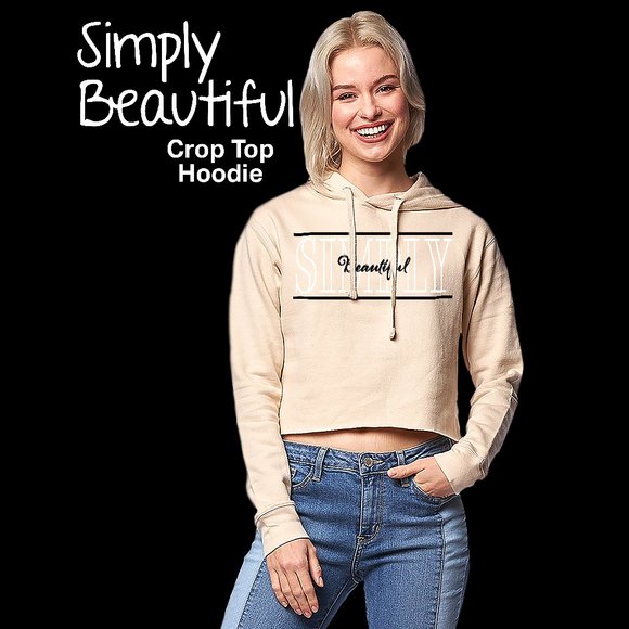 Simply Beautiful Crop Top Hoodie - Picture 1 of 3